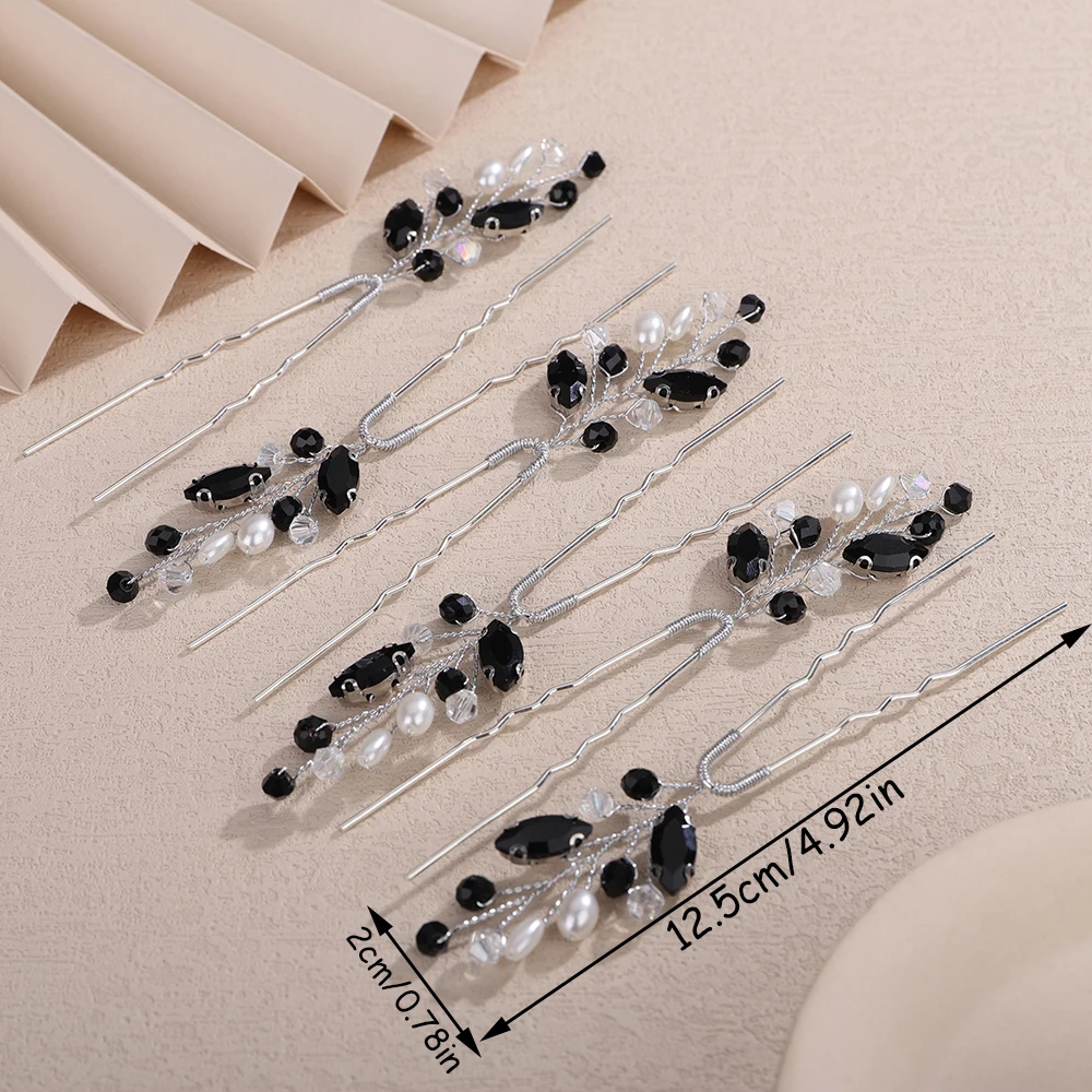 6PCS Crystal Wedding Hair Accessories Pearl Rhinestone Hair Pins for Women Bridal Headpiece 10Color Bride Party Hairpins Jewelry 7 S3d719b61b13f49d98d1d96643fd46cd2Y