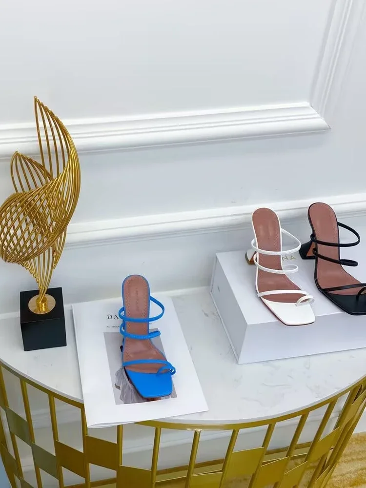 Amina Muadi heels summer straight strap satin leather open toe temperament European and American stiletto heeled sandals
Amina Muadi heels summer straight strap satin leather open toe temperament European and American stiletto heeled sandals