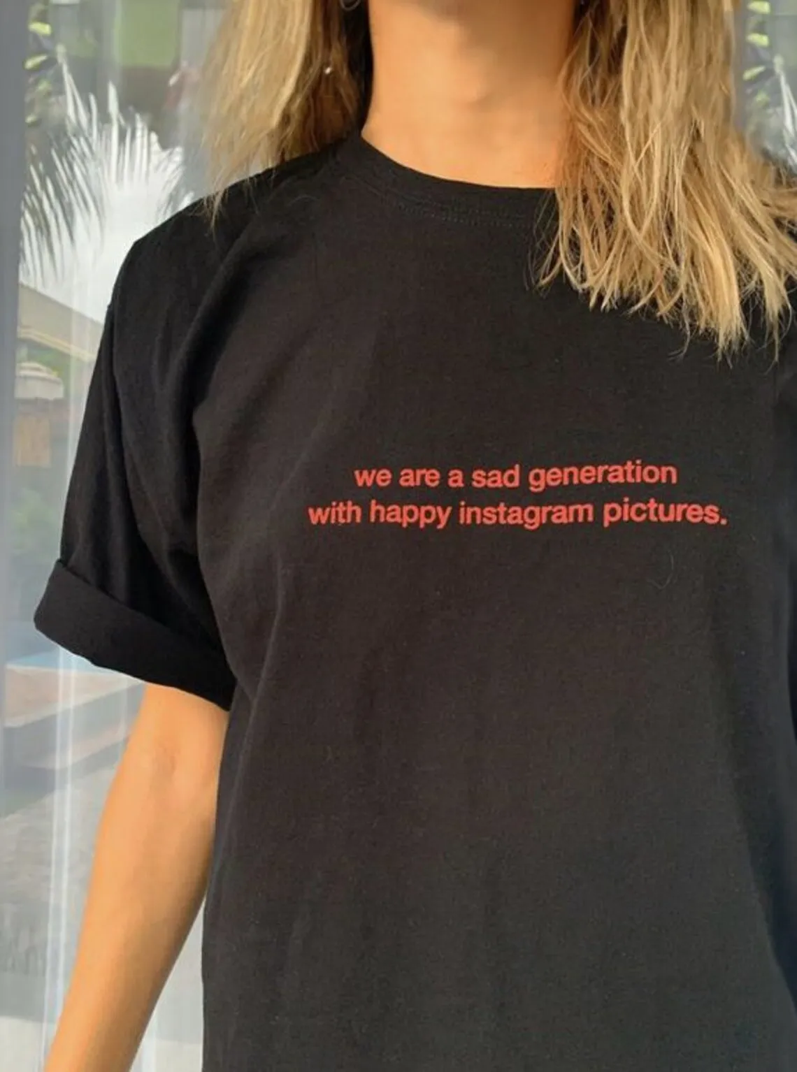 Sugarbaby We are a Sad Generation Funny Cotton T-shirt Tumblr Shirt Short Sleeved Fashion tshirts Drop Shipping
Sugarbaby We are a Sad Generation Funny Cotton T-shirt Tumblr Shirt Short Sleeved Fashion tshirts Drop Shipping