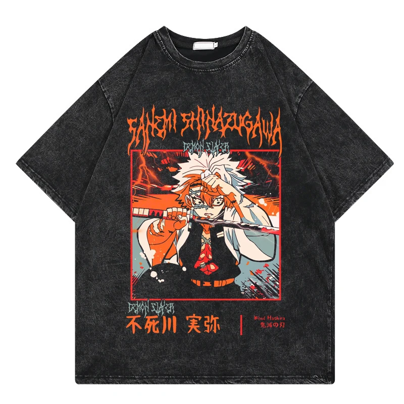 Anime Printed Tee Shirt Demon Slayer Washed T-Shirts Crew Neck Short Sleeve T Shirts couple Clothes Unisex Harajuku Tops
Anime Printed Tee Shirt Demon Slayer Washed T-Shirts Crew Neck Short Sleeve T Shirts couple Clothes Unisex Harajuku Tops