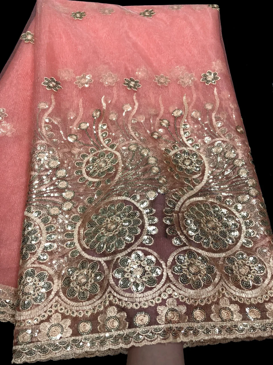 French Net Lace Fabric 2018 Latest African Guipure Lace Fabric with Embroidery Mesh Tulle Pink Cord Sequins Lace Fabric ALC-ZJ01
French Net Lace Fabric 2018 Latest African Guipure Lace Fabric with Embroidery Mesh Tulle Pink Cord Sequins Lace Fabric ALC-ZJ01