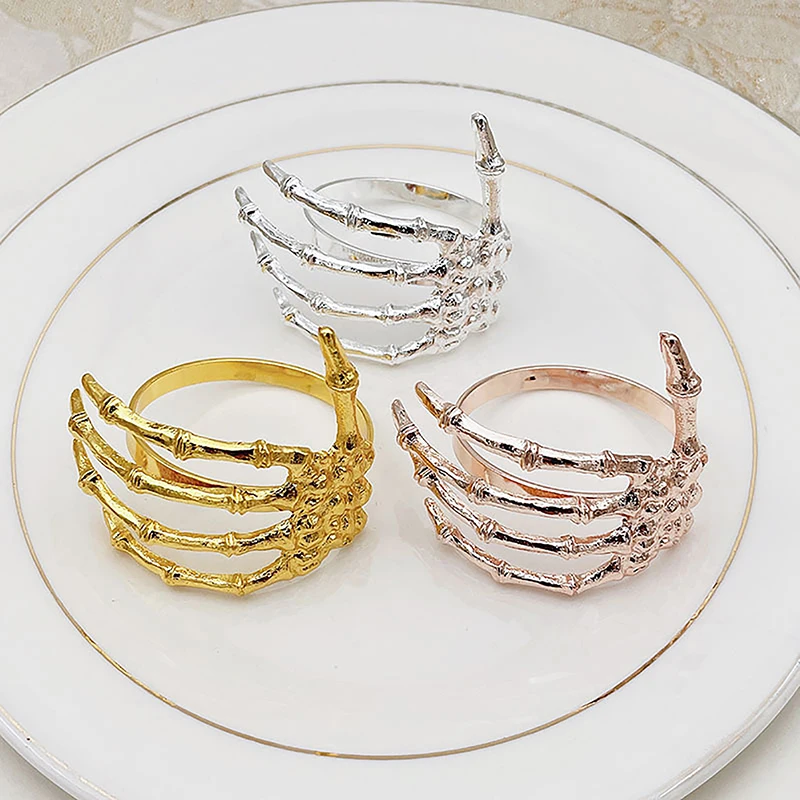 6/Pcs Halloween Napkin Rings Skeleton Hand Napkin Ring Holders For Dining Table For Halloween Thanksgiving Day
6/Pcs Halloween Napkin Rings Skeleton Hand Napkin Ring Holders For Dining Table For Halloween Thanksgiving Day