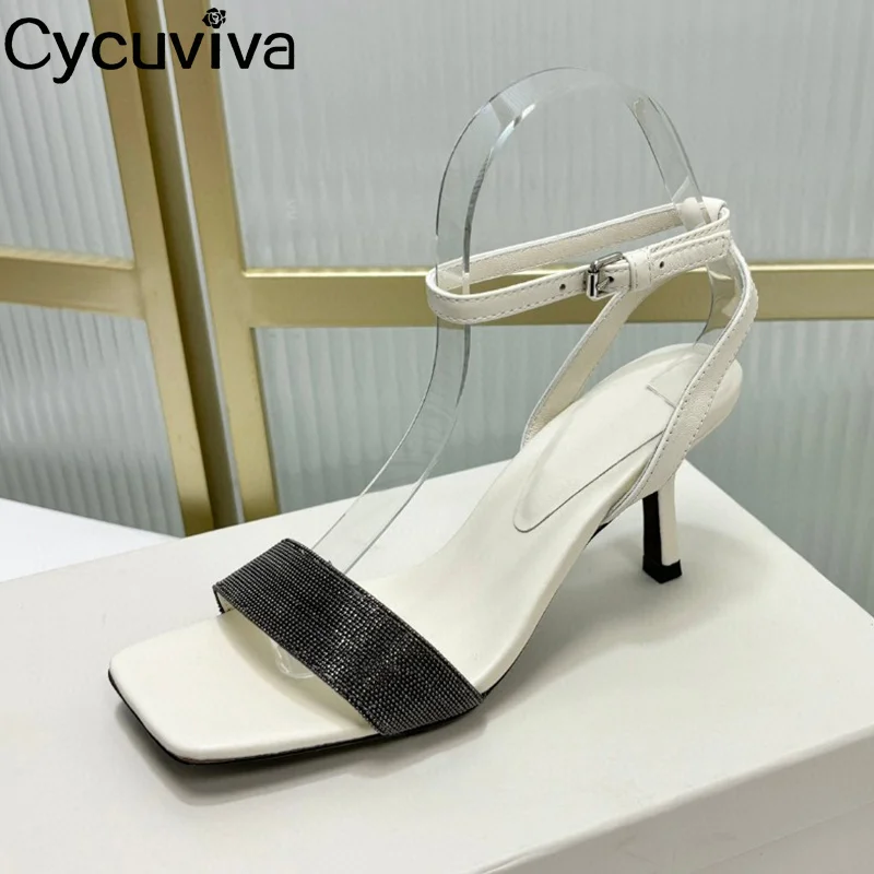 Hot Suede Leather high Heels Women Sandals Square Toe Crystal Party Shoes For Women Ankle Strap Summer Sandalias Mujer Women
Hot Suede Leather high Heels Women Sandals Square Toe Crystal Party Shoes For Women Ankle Strap Summer Sandalias Mujer Women