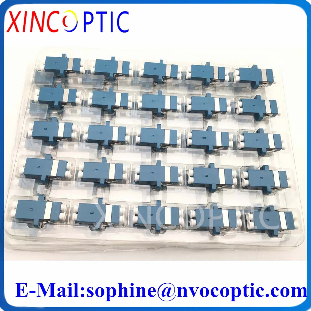 

100Pcs LC SM DX Fibre Optical LCUPC Single Mode Duplex Dual Fiber Optic Adaptor Adapter Coupler Connector