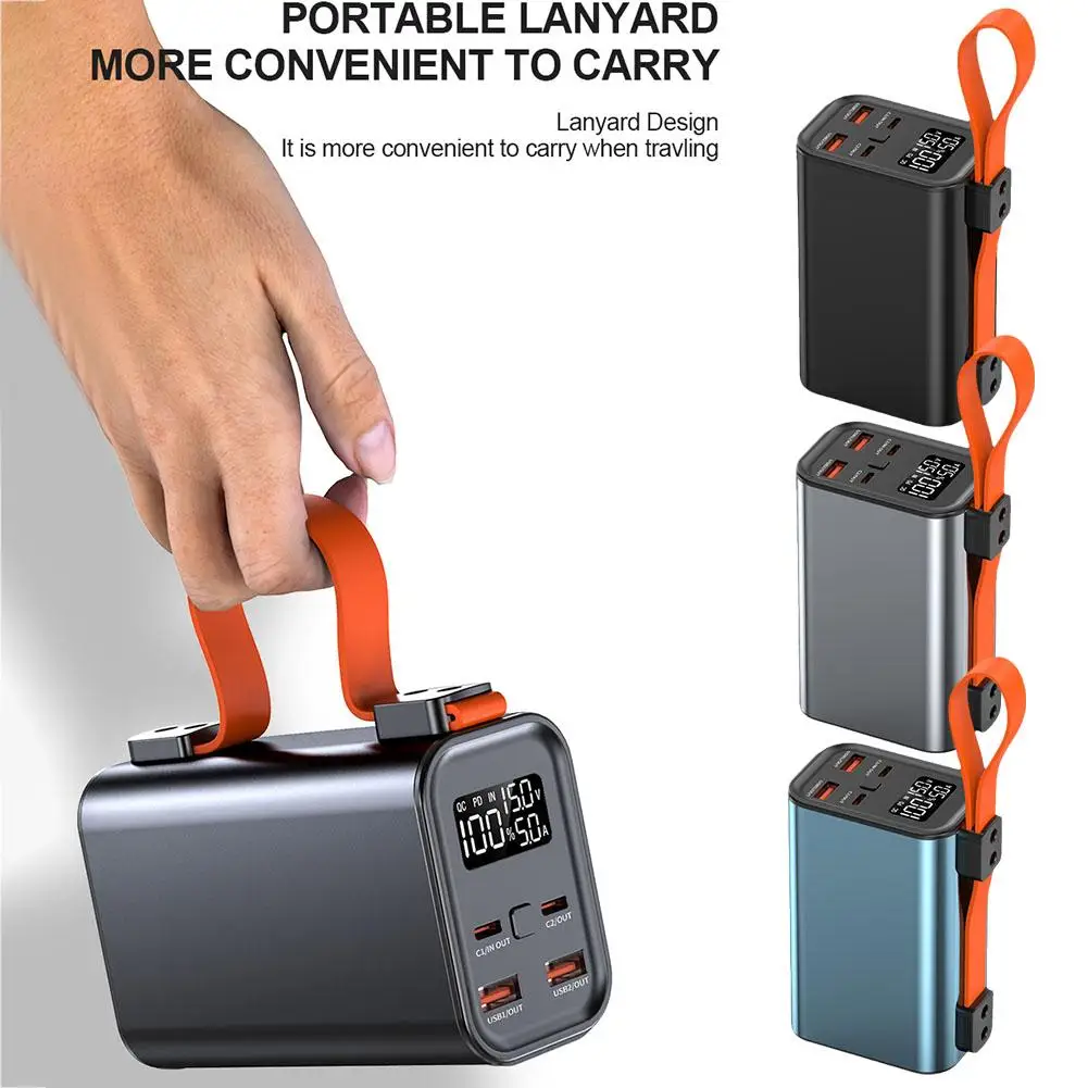 1 Pcs PD100W Flashlight Super Fast Charging Power Bank Laptop 30000 Mobile MA Mobile MA PD100W High Power 30000 Phone Capac P0T7
1 Pcs PD100W Flashlight Super Fast Charging Power Bank Laptop 30000 Mobile MA Mobile MA PD100W High Power 30000 Phone Capac P0T7