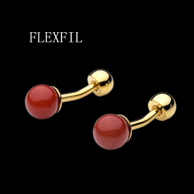FLEXFIL jewelry fashion shirt cufflinks for mens gift Brand cuff links buttons High Quality Wedding abotoaduras red pearl
FLEXFIL jewelry fashion shirt cufflinks for mens gift Brand cuff links buttons High Quality Wedding abotoaduras red pearl