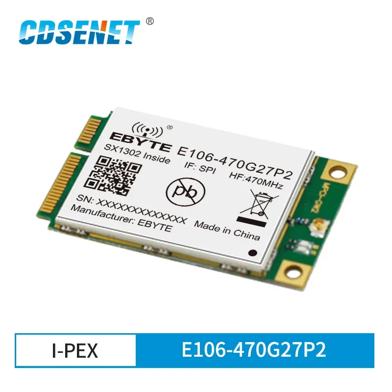 E106-470G27P2 433MHz SX1302 модуль шлюза LoRa 27 дБм дальнее расстояние 5 км беспроводной модуль приемопередатчика CDSENT
E106-470G27P2 433MHz SX1302 модуль шлюза LoRa 27 дБм дальнее расстояние 5 км беспроводной модуль приемопередатчика CDSENT