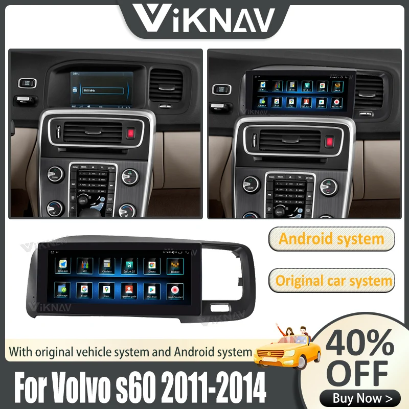 Android 12 Car Radio For Volvo S60 2011-2014 wireless Carplay Touch Screen GPS Navigation Multimedia player Head Unit 128GB
Android 12 Car Radio For Volvo S60 2011-2014 wireless Carplay Touch Screen GPS Navigation Multimedia player Head Unit 128GB