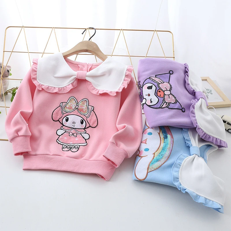 Kawaii Anime Sanrio Melody Kuromi Y2K Kids Sweatshirts Pullover Fashion Casual Clothes Fashion Sportswear Girl Children Clothing
Kawaii Anime Sanrio Melody Kuromi Y2K Kids Sweatshirts Pullover Fashion Casual Clothes Fashion Sportswear Girl Children Clothing