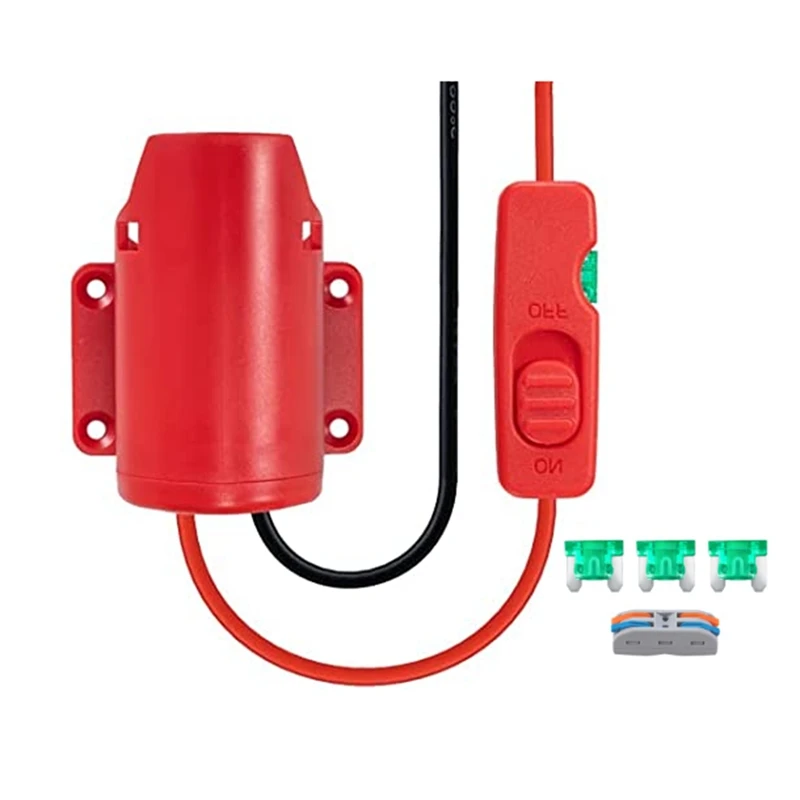 

Power Wheel Adapter New Red For 12V M12 Battery Adapter Battery Converter Kit With Switch Fuse & Wire Terminals