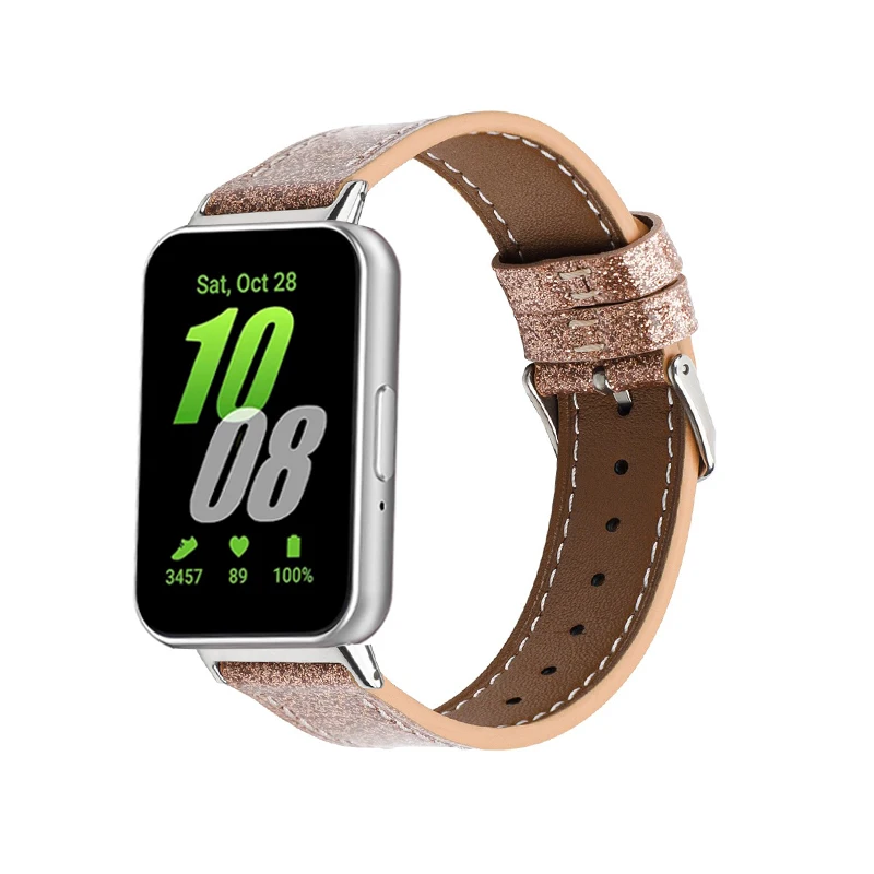 Suitable for Samsung Watch Galaxy Fit3 leather strap SM-R390 bracelet with sparkling gold print genuine leather strap
Suitable for Samsung Watch Galaxy Fit3 leather strap SM-R390 bracelet with sparkling gold print genuine leather strap