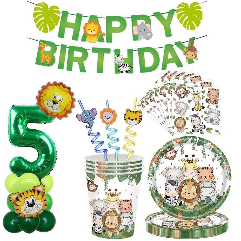 Jungle Animal Tableware Set Jungle Animal Plates Cups Balloon Baby shower wild one Safari Party kids Jungle Birthday Party decor
Jungle Animal Tableware Set Jungle Animal Plates Cups Balloon Baby shower wild one Safari Party kids Jungle Birthday Party decor