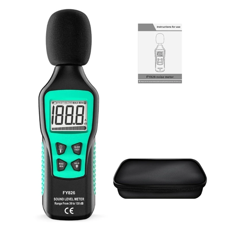 

Decibel Meter,Digital Sound Level Meter 30-130dB Audios Noise Measure Device Backlights Data Hold Automatic Power Offs 40JE