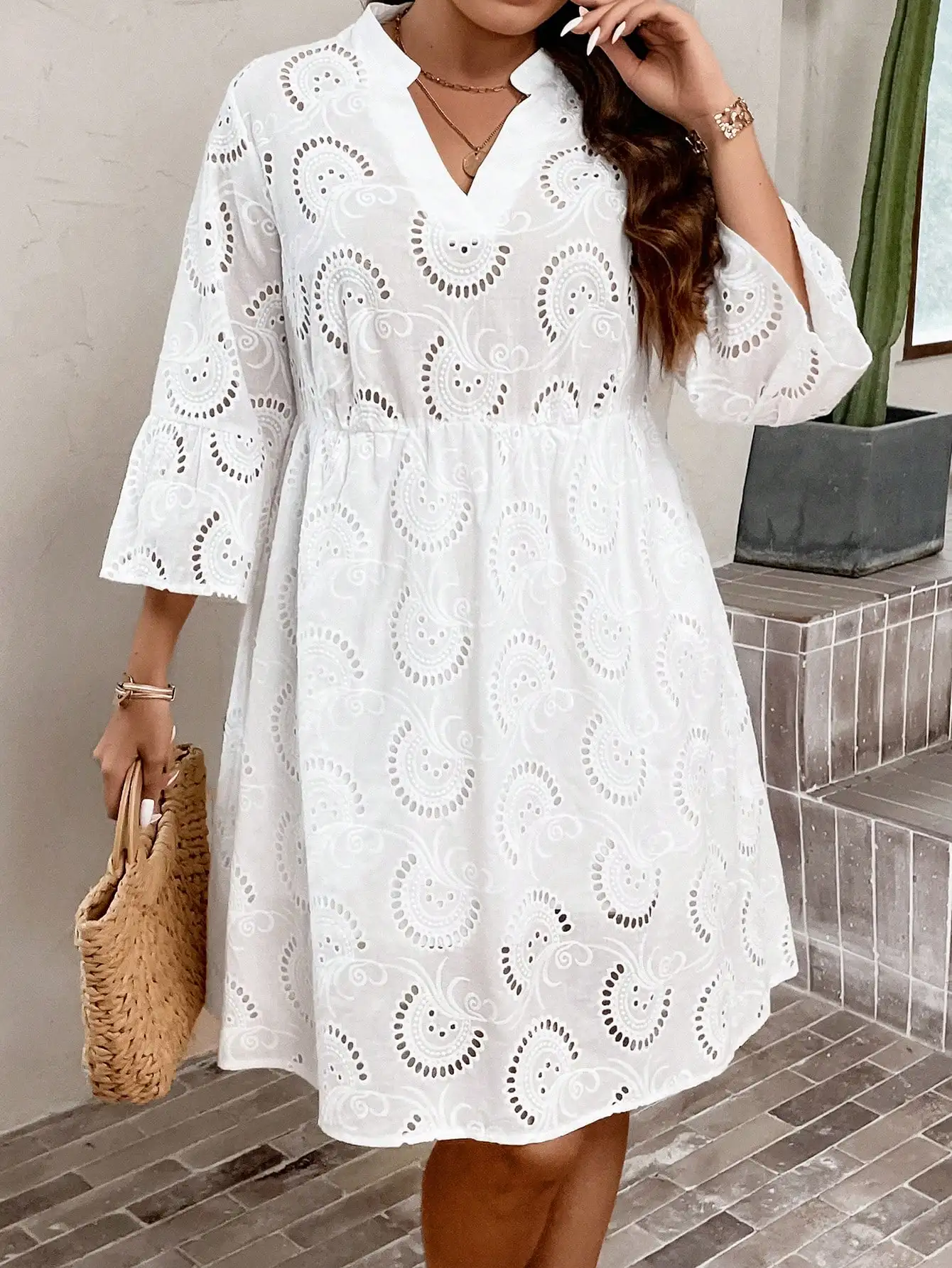 

Finjani Plus Size Cami Dress Allover Floral Print Sexy Elegant Dresses 2023 Summer New Listing