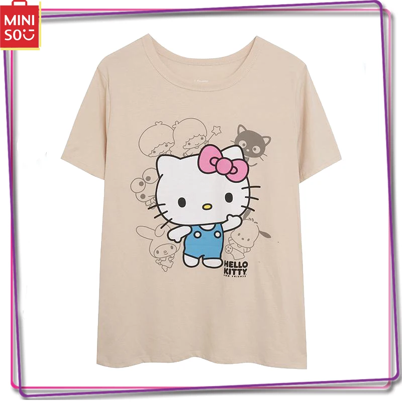 New Miniso Sanrio Hello Kitty Y2K Women's Short Sleeved T-Shirt Summer Loose Cotton Short Sleeved T-Shirt Top Clothing Gift
New Miniso Sanrio Hello Kitty Y2K Women's Short Sleeved T-Shirt Summer Loose Cotton Short Sleeved T-Shirt Top Clothing Gift