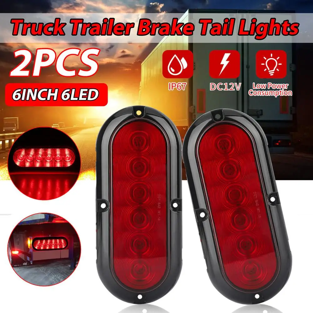 2PCS 6" Oval Trailer Lights Sealed IP67 Waterproof Turn Stop Tail Brake Trailer Lights Replacement For RV Trucks Drop Shipping
2PCS 6" Oval Trailer Lights Sealed IP67 Waterproof Turn Stop Tail Brake Trailer Lights Replacement For RV Trucks Drop Shipping