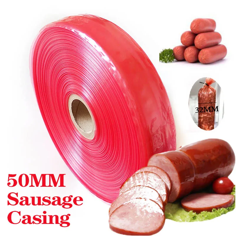 Width 5CMX5/10Meters Casings for Sausage Shell Food Grade Hot Dog Plastic Sausage Casing Wide Tranparent Red Ham Kitchen Tools
Width 5CMX5/10Meters Casings for Sausage Shell Food Grade Hot Dog Plastic Sausage Casing Wide Tranparent Red Ham Kitchen Tools