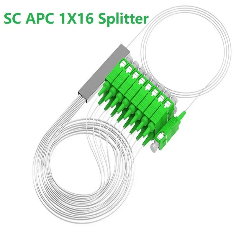 

Free Shipping SC/APC 1X16 PLC Splitter 0.9mm Steel Tube 1m Fiber Optic Splitter FTTH Optical Fiber Connector 1*16 SC APC