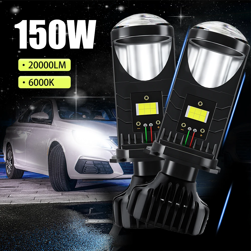 2PCS H4 LED Headlight Bulb Car LED Bulb 10-32V Mini Projector Lens 6000K White Large Chip Ultra Bright High Low Beam Auto Lights
2PCS H4 LED Headlight Bulb Car LED Bulb 10-32V Mini Projector Lens 6000K White Large Chip Ultra Bright High Low Beam Auto Lights