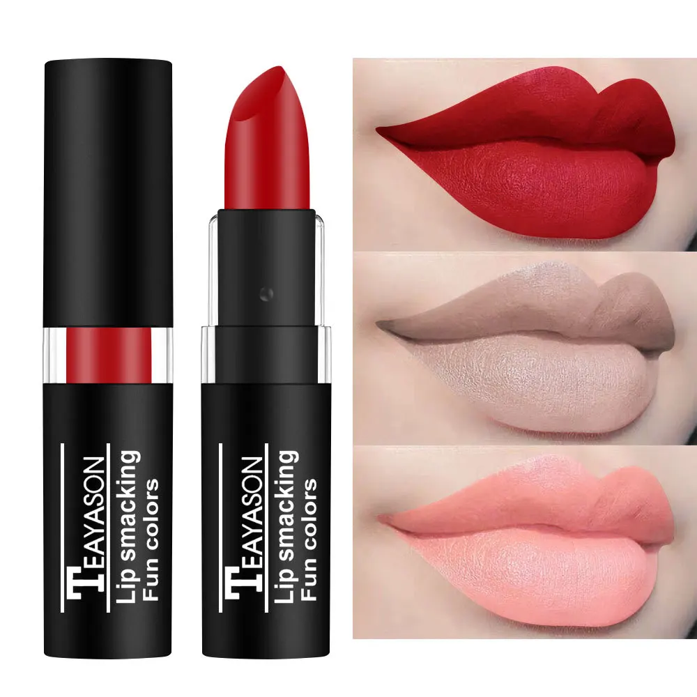 Sexy Red Matte Lipstick Nude Velvet Lip White Black Green Waterproof Long-Lasting Lip Stick Makeup Creative Makeup for Halloween
Sexy Red Matte Lipstick Nude Velvet Lip White Black Green Waterproof Long-Lasting Lip Stick Makeup Creative Makeup for Halloween