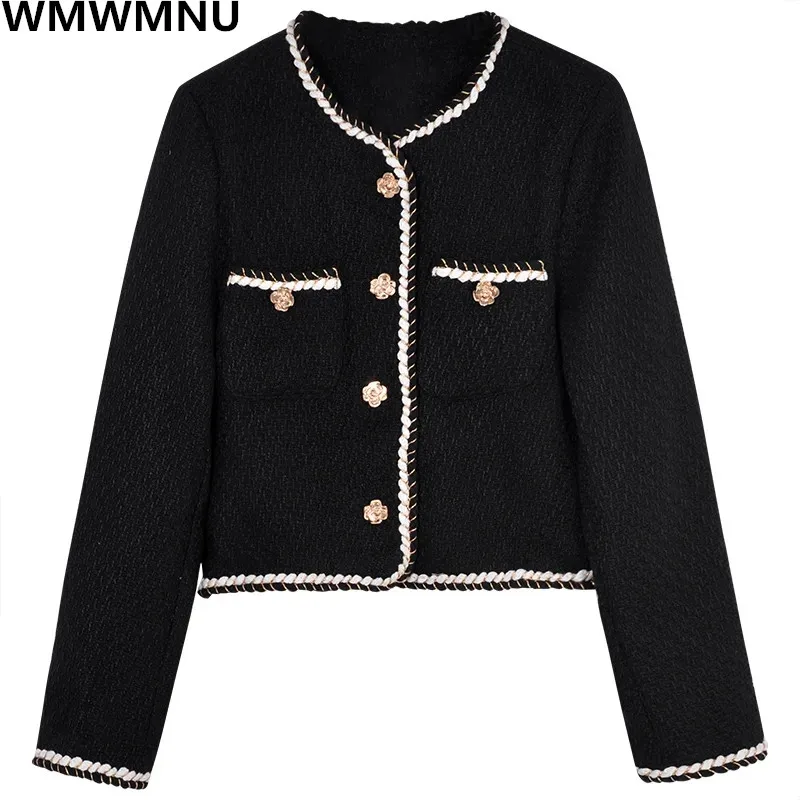 Women Woolend Tweed Slim Short Jacket Vintage Chic Causal Jaquetas Korean Wool Blend Coat Streetwear Elegant Chaquetas Bomber
Women Woolend Tweed Slim Short Jacket Vintage Chic Causal Jaquetas Korean Wool Blend Coat Streetwear Elegant Chaquetas Bomber