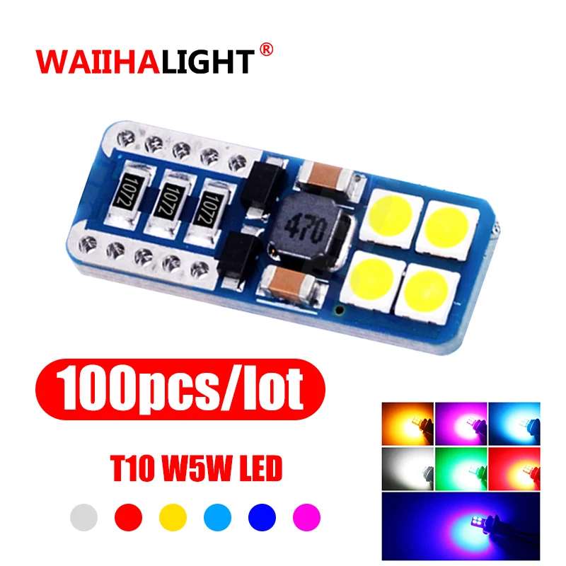 100pcs T10 W5W LED Bulbs 3030 194 8 SMD License Plate Clearance Lights Reverse Instrument Panel Lamp White Canbus No Error 12V
100pcs T10 W5W LED Bulbs 3030 194 8 SMD License Plate Clearance Lights Reverse Instrument Panel Lamp White Canbus No Error 12V