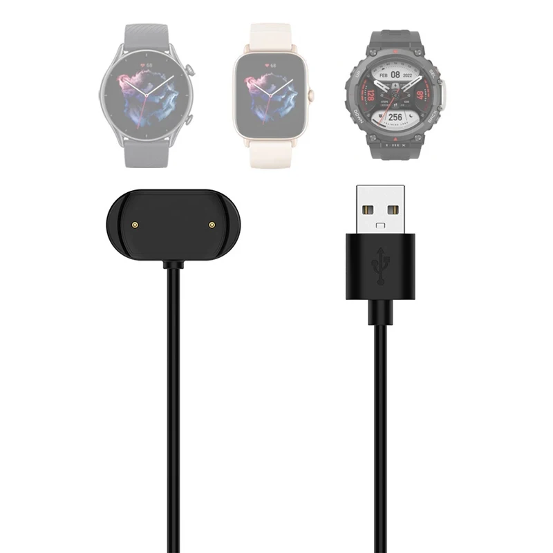 

USB Charging Cable Charger for Amazfit Cheetah GTS4 GTS3 GTS2 Mini GTS GTR 4/3/2e GTR4 GTR3 GTR2 Bip 5/U T-rex 2 Trex Ultra/Pro