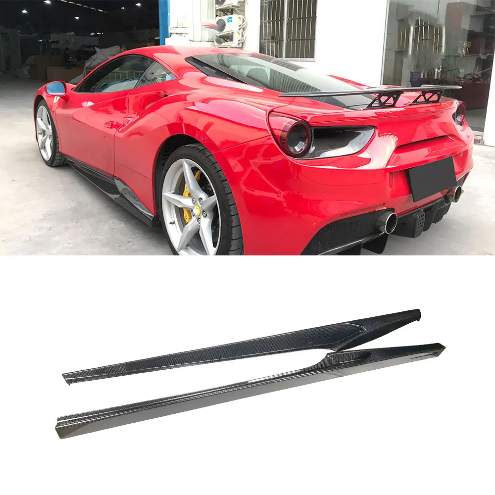 2pcs/Set Dry Carbon Fiber Car Side Skirts Bumper Extension Body Apron Lip for Ferrari 488 N Style 2015 - 2018 FRP
2pcs/Set Dry Carbon Fiber Car Side Skirts Bumper Extension Body Apron Lip for Ferrari 488 N Style 2015 - 2018 FRP