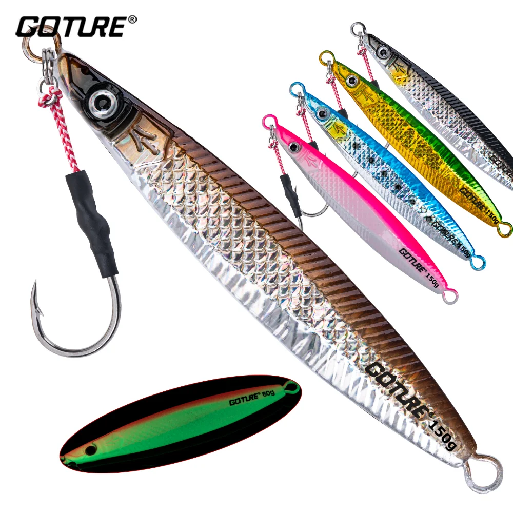 Goture 5pcs/lot Metal Cast Jig Fishing Lure Set Sea Jigging Hard Bait 80g/150g/200g For Saltwater Bass Fishing Artificial Bait
Goture 5pcs/lot Metal Cast Jig Fishing Lure Set Sea Jigging Hard Bait 80g/150g/200g For Saltwater Bass Fishing Artificial Bait