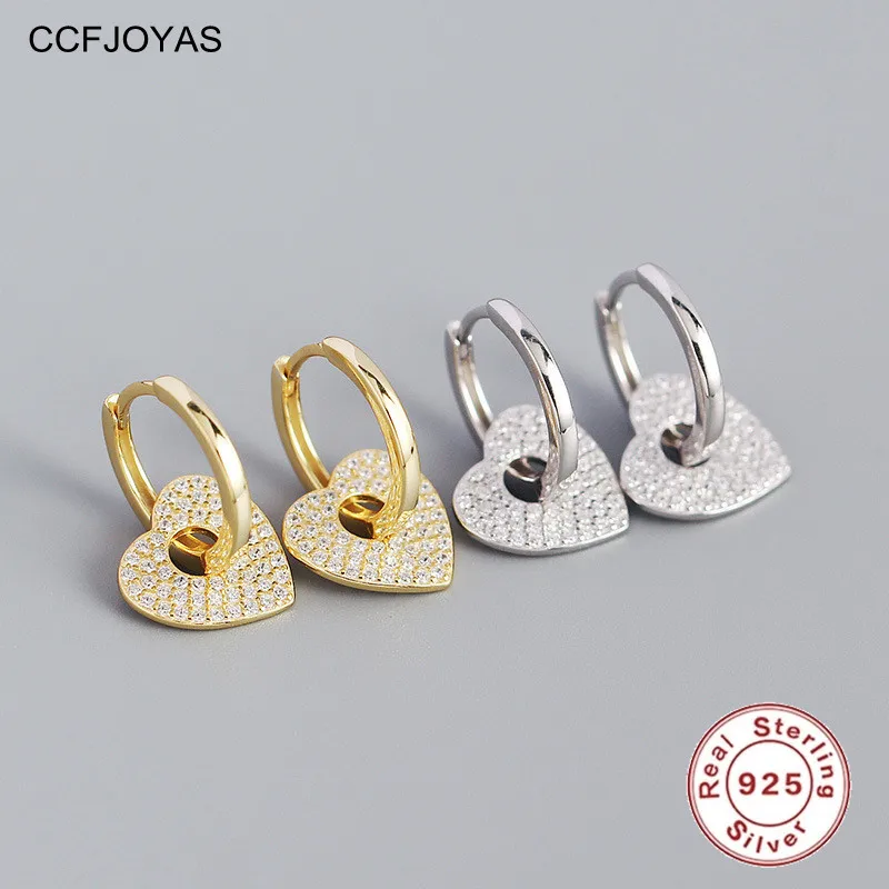 CCFJOYAS 11mm 925 Sterling Silver Hoop Earrings for Women Simple White Zircon Luxury Heart Pendant Earrings Fashion Jewelry
CCFJOYAS 11mm 925 Sterling Silver Hoop Earrings for Women Simple White Zircon Luxury Heart Pendant Earrings Fashion Jewelry