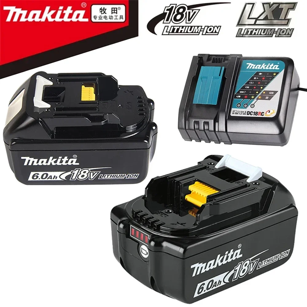 Makita 18V Battery 6000mAh Rechargeable Power Tools Li-ion Battery with LED Replacement LXT BL1860B BL1860 BL1850+3A Charger
Makita 18V Battery 6000mAh Rechargeable Power Tools Li-ion Battery with LED Replacement LXT BL1860B BL1860 BL1850+3A Charger
