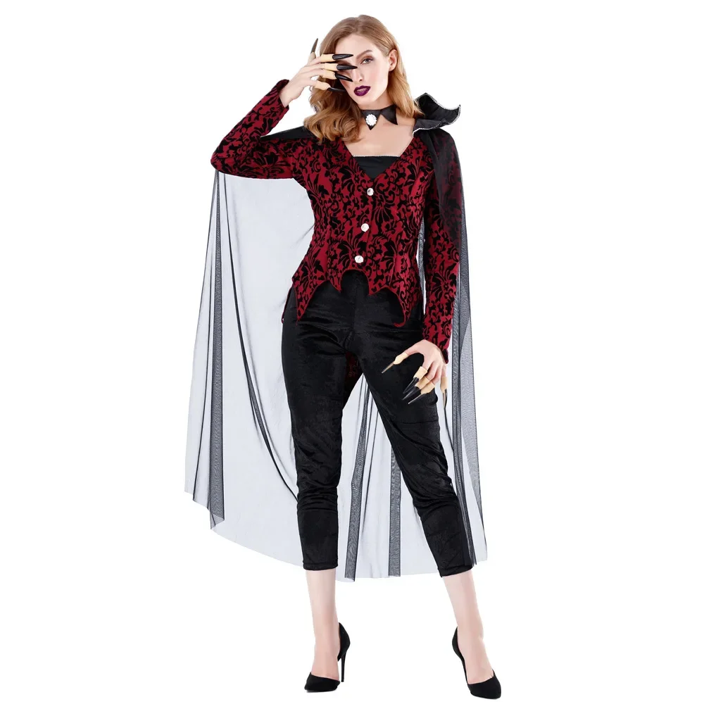 

Halloween Gothic Vampire Costumes for women Zombie Cosplay Suit Adult Queen Vampire Costume Outfit Halloween Party Costumes