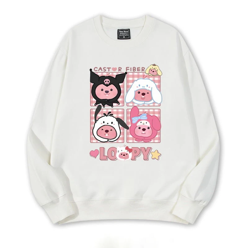 Милое Платье-Кроссбоди Sanrio, Мультяшные хлопковые толстовки с капюшоном My Melody Kuromi Cinnamoroll Pachacco, обычный или флисовый свитер, топы
Милое Платье-Кроссбоди Sanrio, Мультяшные хлопковые толстовки с капюшоном My Melody Kuromi Cinnamoroll Pachacco, обычный или флисовый свитер, топы
