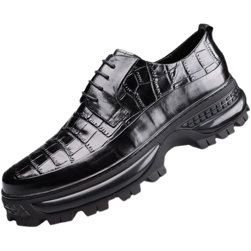 Increase Men Shoes British Fashion Striped Plaid Thick Bottom Heightening Genuine Leather Nice Shoes Business Leisure Shoes Male
Increase Men Shoes British Fashion Striped Plaid Thick Bottom Heightening Genuine Leather Nice Shoes Business Leisure Shoes Male