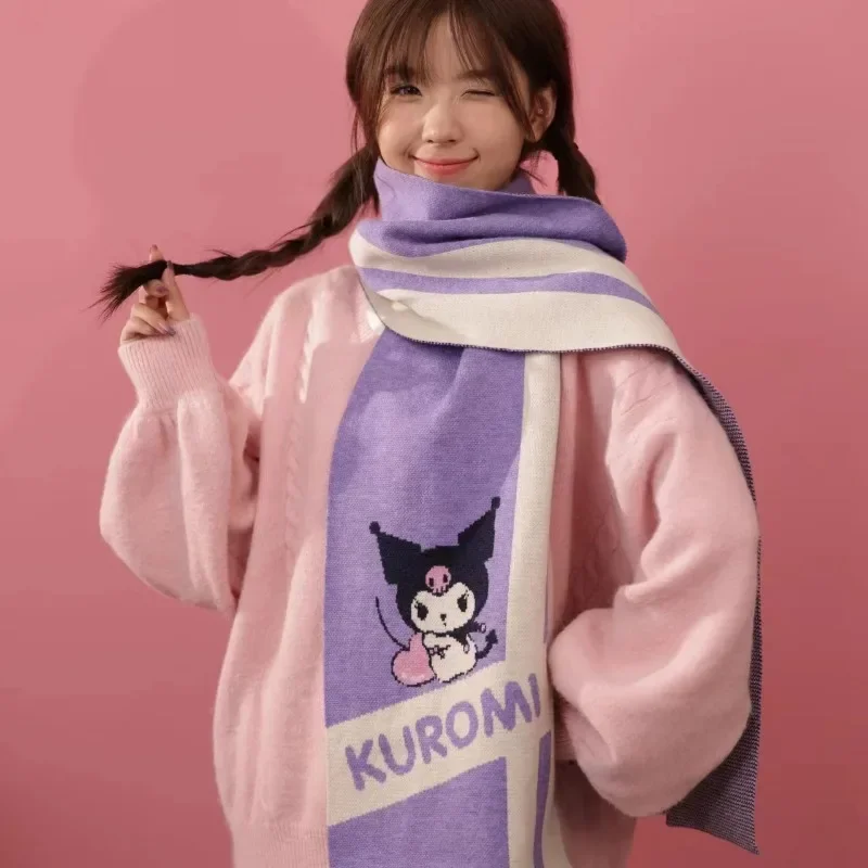 Женский вязаный шарф Kuromi My Melody, милый красный шарф, зимний мультяшный милый ветрозащитный Теплый подарок для студентов и девушек в японском стиле
Женский вязаный шарф Kuromi My Melody, милый красный шарф, зимний мультяшный милый ветрозащитный Теплый подарок для студентов и девушек в японском стиле