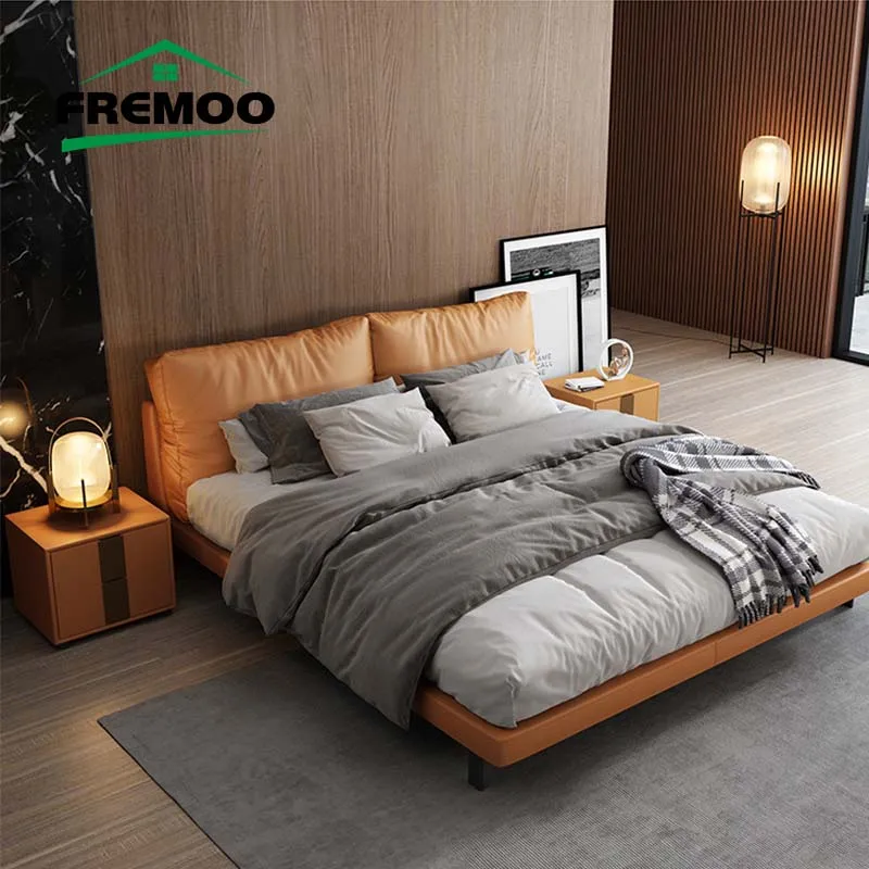 Leather Double Bed Modern Bedroom Furniture High Quality King/Queen Size Bed Frame Home Furniture
Leather Double Bed Modern Bedroom Furniture High Quality King/Queen Size Bed Frame Home Furniture