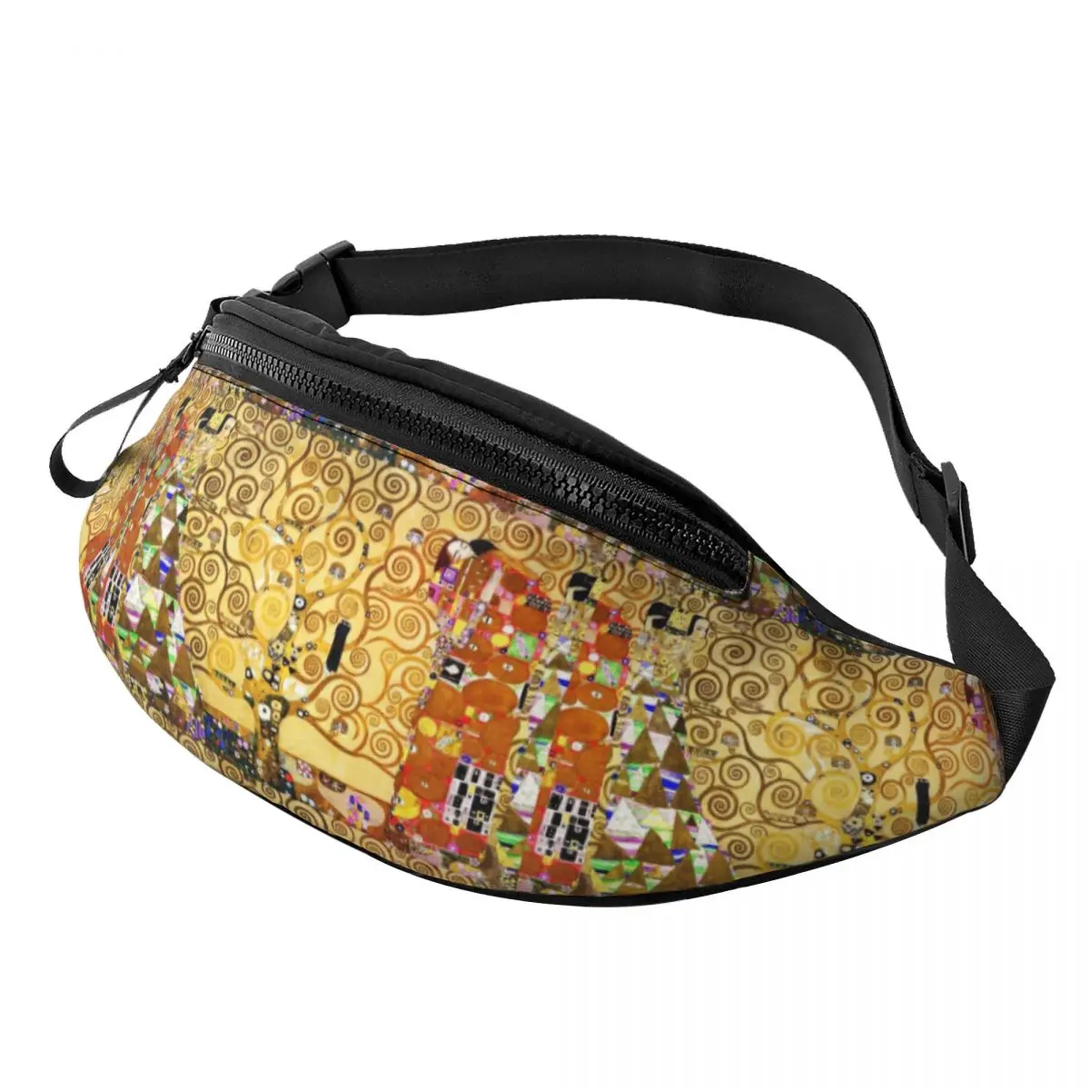 

Tree Of Life Stoclet Frieze Fanny Pack Women Men Custom Gustav Klimt Crossbody Waist Bag for Travel Hiking Phone Money Pouch