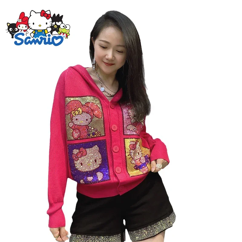 Kawaii Hello Kitty Sanrios Wool Sweater V-neck Vest Vest College Lolita Girl Clothing Anime Peripheral Loose Cardigan Sweater
Kawaii Hello Kitty Sanrios Wool Sweater V-neck Vest Vest College Lolita Girl Clothing Anime Peripheral Loose Cardigan Sweater