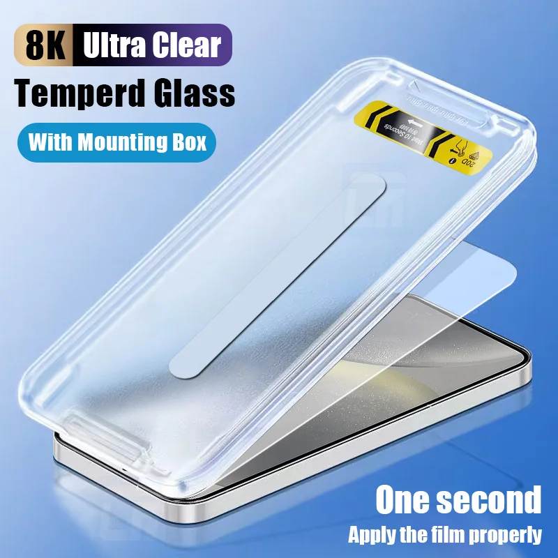 

One-click Installation Tempered Glass For Samsung Galaxy S24 S23 S22 S21 Plus Screen Protector For Samsung S24 Ultra Clear Film