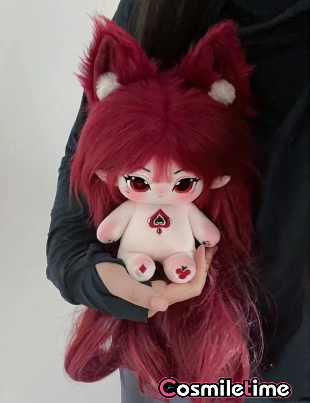 

In Stock Anime Demon Red Fox Monster Beast Ears Tail 20cm Lovely Plush Doll Soft Pillow Doll Toy For Kids Xmas Gifts LHXY