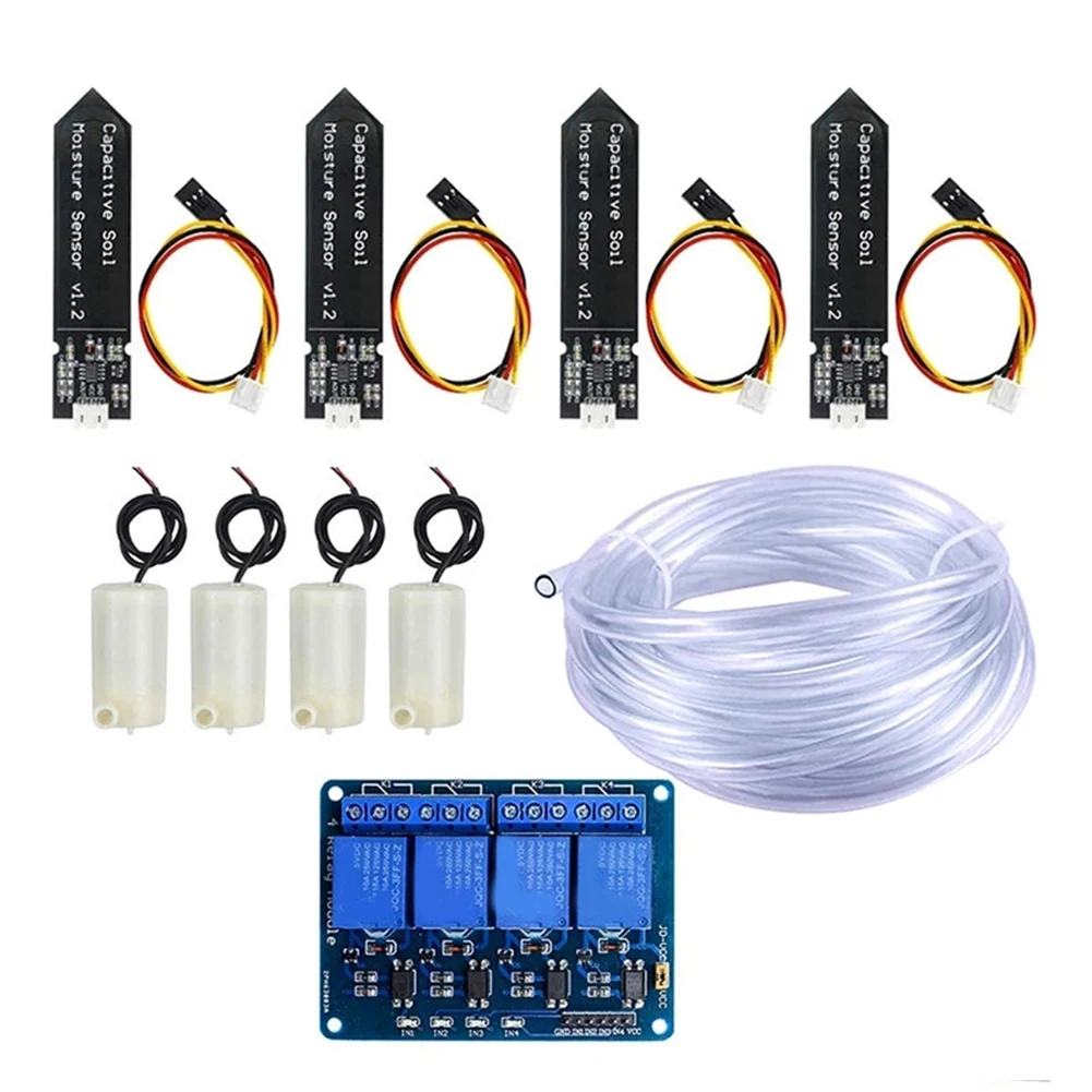 Flower Watering Set 180x230x30 Mm 4 Channel 5V Relay Module Automatic Flower Watering Set Automatic Watering System
Flower Watering Set 180x230x30 Mm 4 Channel 5V Relay Module Automatic Flower Watering Set Automatic Watering System