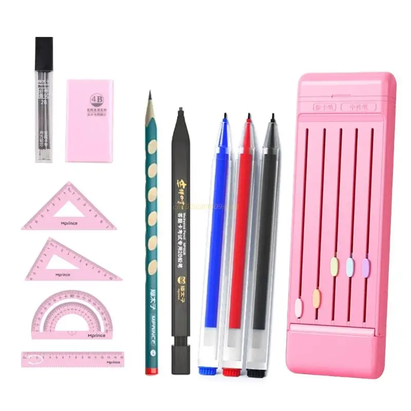 Nolvety Stationery Kit Includes Gel Pen Mechanical Pencils Eraser Ruler Compact ABS Pen for CASE for Student Kid School
Nolvety Stationery Kit Includes Gel Pen Mechanical Pencils Eraser Ruler Compact ABS Pen for CASE for Student Kid School