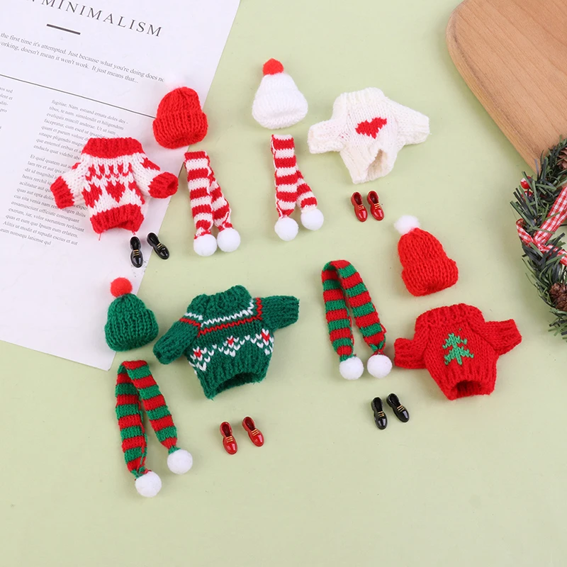 1Set Dollhouse Mini Knitted Sweater Hat Scarf Shoes Christmas 25cm Doll Clothes Dolls Accessories
1Set Dollhouse Mini Knitted Sweater Hat Scarf Shoes Christmas 25cm Doll Clothes Dolls Accessories