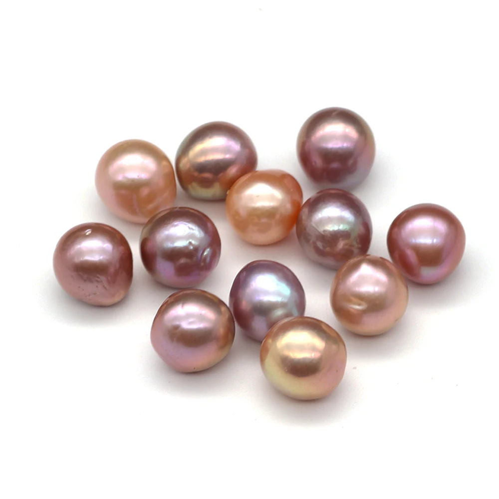 

High Quality Natural Freshwater Baroque Pearl 10-11mm Round Beads for Jewelry Making DIY Necklace Earring No Holes Edison Pearls