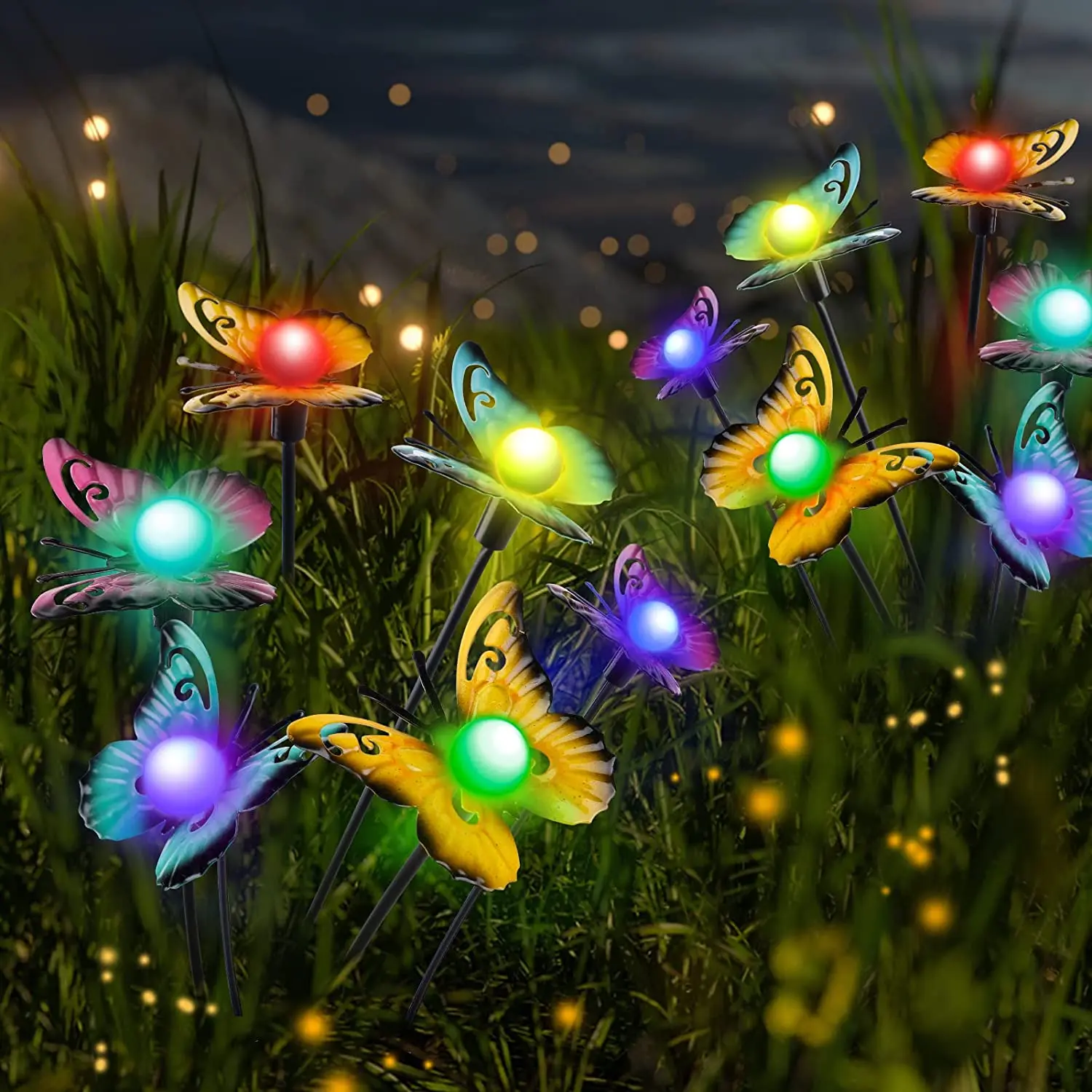 Solar Garden Lights Butterfly Solar Swaying Lights Solar Firefly Lights Waterproof Starburst Solar Outdoor Lights for Yard Patio
Solar Garden Lights Butterfly Solar Swaying Lights Solar Firefly Lights Waterproof Starburst Solar Outdoor Lights for Yard Patio