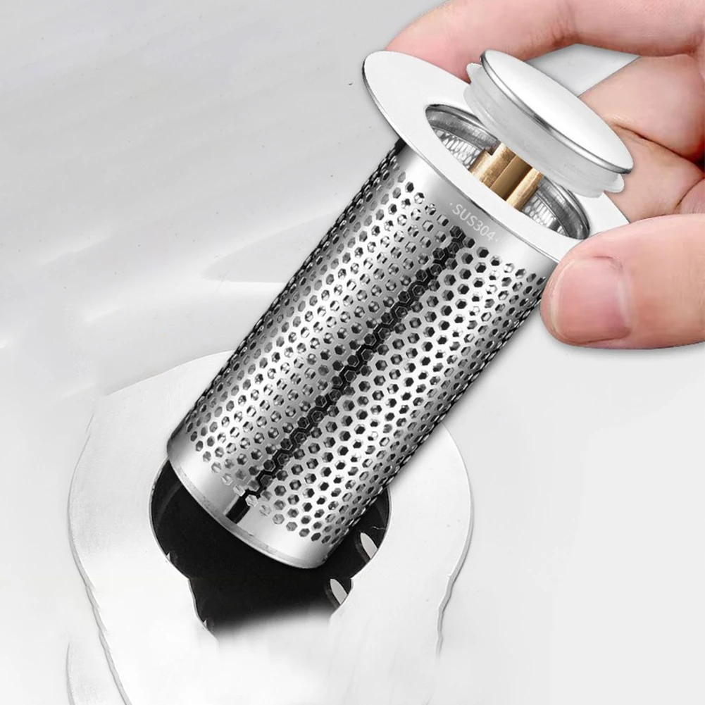 Stainless Steel Kitchen Drains Strainer Sink Stopper Pop-Up Sink Drain Strainer Plug Universal Basin Core Drain Filter
Stainless Steel Kitchen Drains Strainer Sink Stopper Pop-Up Sink Drain Strainer Plug Universal Basin Core Drain Filter