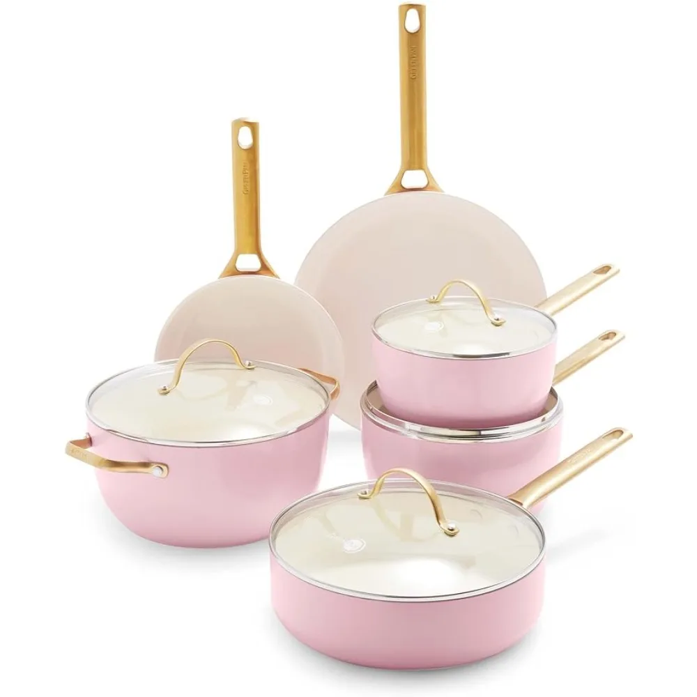 Cookware Set of Dishes for Kitchen Reserve Hard Anodized Healthy Ceramic Nonstick 10 Piece Cookware Pots and Pans Set PFAS-Free
Cookware Set of Dishes for Kitchen Reserve Hard Anodized Healthy Ceramic Nonstick 10 Piece Cookware Pots and Pans Set PFAS-Free
