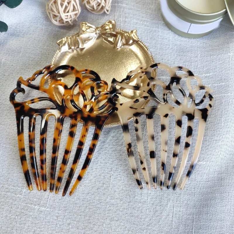 Women 7 Teeth Side Hair Comb Hollow Celluloid Acetate Tortoise Updo Hairpin Clip Headdress Decorated Hair Dropshipping
Women 7 Teeth Side Hair Comb Hollow Celluloid Acetate Tortoise Updo Hairpin Clip Headdress Decorated Hair Dropshipping