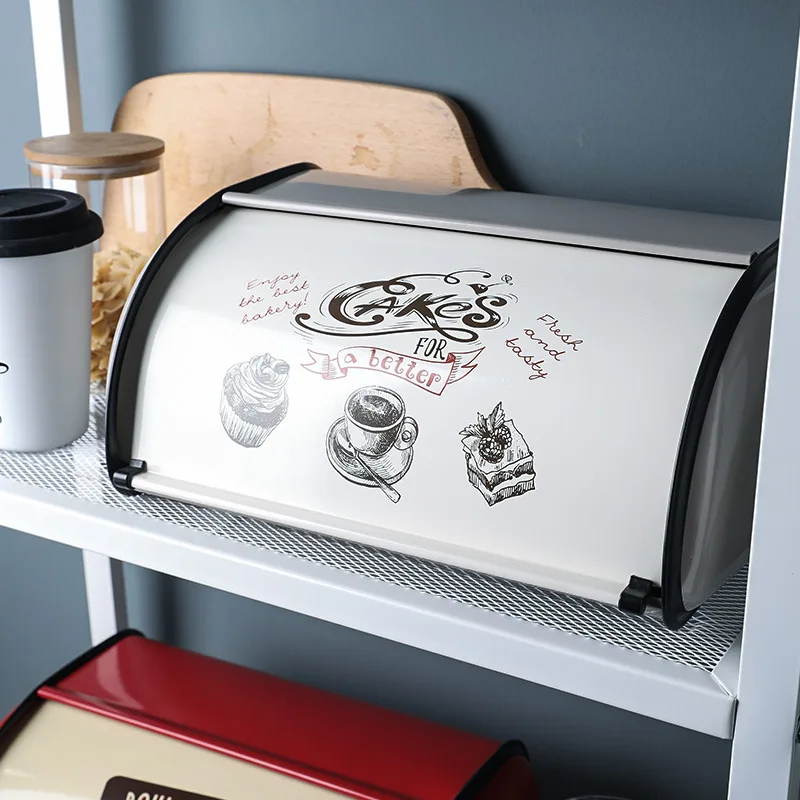 Vintage Bread Storage Box Large Capacity Stainless Steel Bread Cake Pastry Box Holder Bin Container Kitchen Storage Organizer
Vintage Bread Storage Box Large Capacity Stainless Steel Bread Cake Pastry Box Holder Bin Container Kitchen Storage Organizer