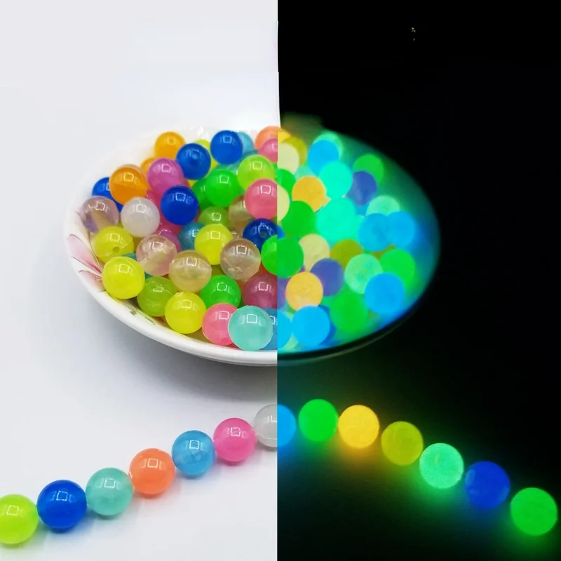 100pcs6/8/10mmStrong Luminous Beads Glow in the Dark, Fishing Loosely Spaced Beads for Jewelry Marking DIY Necklace Bracelet
100pcs6/8/10mmStrong Luminous Beads Glow in the Dark, Fishing Loosely Spaced Beads for Jewelry Marking DIY Necklace Bracelet